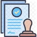 Validierung Zulassung Zertifikat Symbol