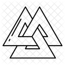 Valknut Protecao Simbolo Ícone