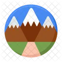 Valley Landscape Mountain Icon