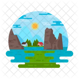 Valley Landscape  Icon