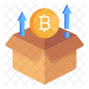Caja Bitcoin Valor Bitcoin Criptomoneda Icono