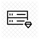 Servidor Base De Datos Diamante Icono