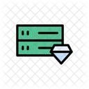Servidor Base De Datos Diamante Icono