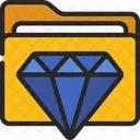 Valuable Folder Premium Folder Diamond Archive Icon