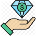 Value Hand Diamond Icon