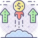 Value Dollar Increase Dollar Rain Icon