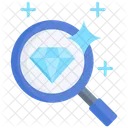 Value Proposal Magnifying Glass Diamond Icon