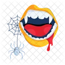 Vamp Mouth Vampire Teeth Halloween Mouth Icon