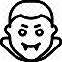 Vampir Dracula Vampirkopf Symbol