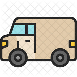 Van Icon - Download in Colored Outline Style