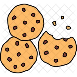 Vanilla Chocolate Chip Cookies Three Piece  Icon