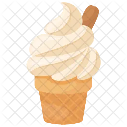 바닐라 아이스크림  아이콘
