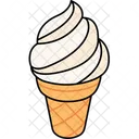 Vanilla ice cream cone dessert  Icon