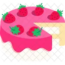 Vanilla Strawberry Cake was divided  Icon