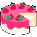 Vanilla Strawberry Cake was divided  Icon