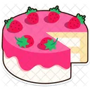 Vanilla Strawberry Cake Icon