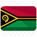 Vanuatu Flag Country Icon