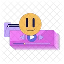 Computer Folder Smile Emoji Audio Player Icon