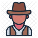 Vaquero Avatar Hombre Icono