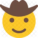 Feliz Vaquero Smiley Icono