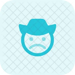 Vaquero con el ceño fruncido Emoji Icono