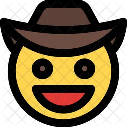 Vaquero sonriendo Emoji Icono