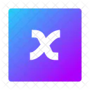 X Variable Cuadrado Icon