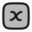 X Variable Cuadrado Icon