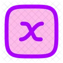 X Variable Cuadrado Icon