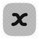 X Variable Cuadrado Icon