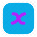 X Variable Cuadrado Icon