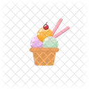 Helado de copa de repostería  Icono