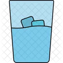 Icono De Vaso De Agua Agua Hielo Icono