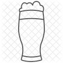 Icono De Linea Delgada De Vidrio Guinness Icono