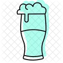 Icono De Linea Delgada Sombra De Color De Vaso De Pinta Irlandes Icono