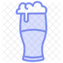 Icono De Linea De Vaso De Pinta Irlandesa Duotono Icono