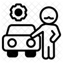 Reparatur Auto Vater Symbol