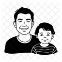 Vater Sohn Elternschaft Vaterschaft Symbol