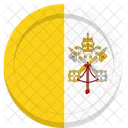 Vatican Flag Circle Icon