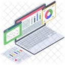 Analyse Commerciale En Ligne Analyse Web Statistiques Web Icône