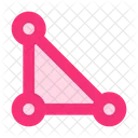 Triángulo de edición vectorial  Icono