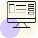 Vector Illustration Display Minimal Outline Icon