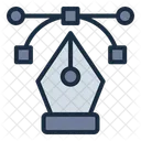 Vector Curve Drawing Icon