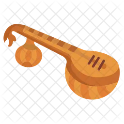 Veena Icon - Download in Flat Style
