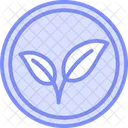 Vegan Duotone Line Icon Icon