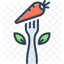 Vegan Vegetarian Carrot Icon