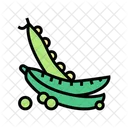 Vegetable Peas Color Icon