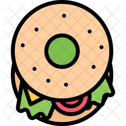 Vegetable Bagel  Icon