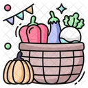 Vegetable Basket Vegetable Bucket Veggie Basket Symbol