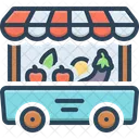 Vegetable Cart Food Cart Vegetarian Food Icon
